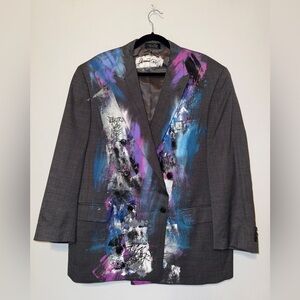 Hand painted Grey Blazer